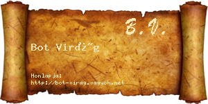 Bot Virág névjegykártya